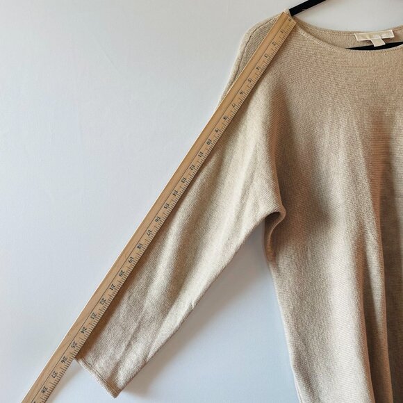Michael Kors Womens Tan Hi Low Hem Side Zipped Detail Sweater Size L - Picture 9 of 9